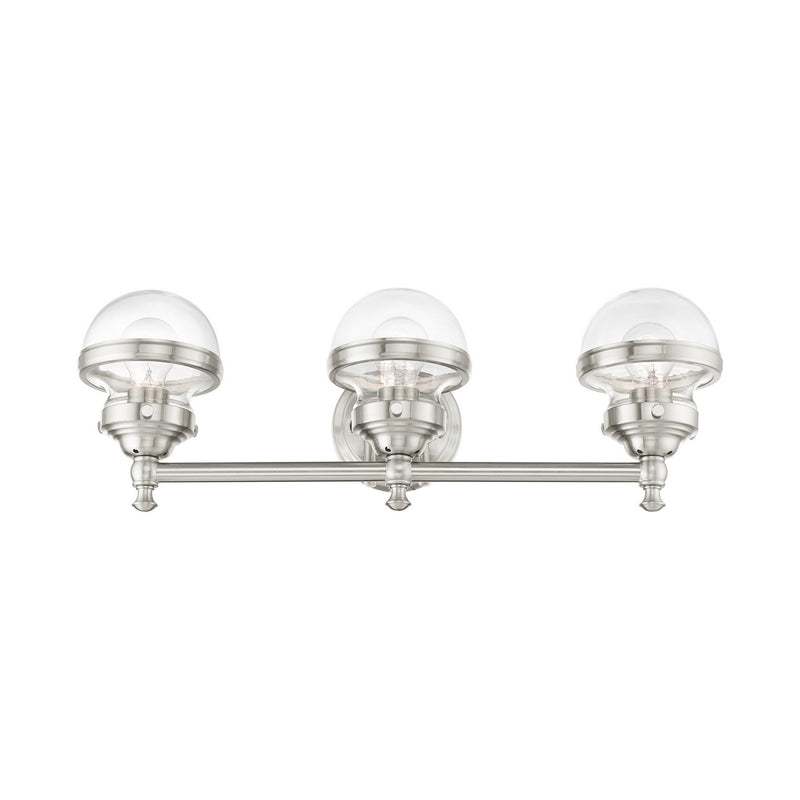 Livex Lighting 17413-91 Three Light Vanity, Brushed Nickel