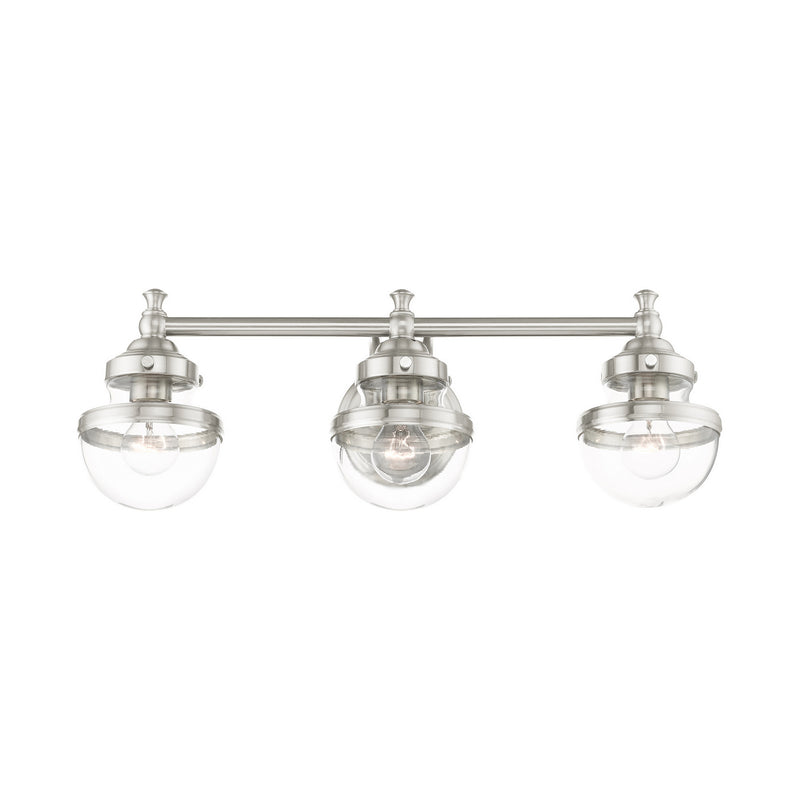 Livex Lighting 17413-91 Three Light Vanity, Brushed Nickel