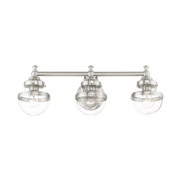 Livex Lighting 17413-91 Three Light Vanity, Brushed Nickel