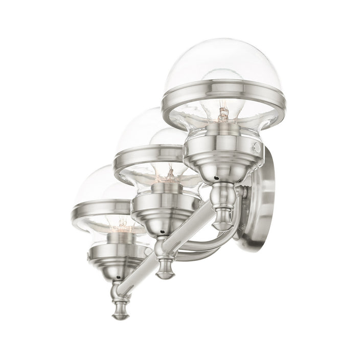 Livex Lighting 17413-91 Three Light Vanity, Brushed Nickel