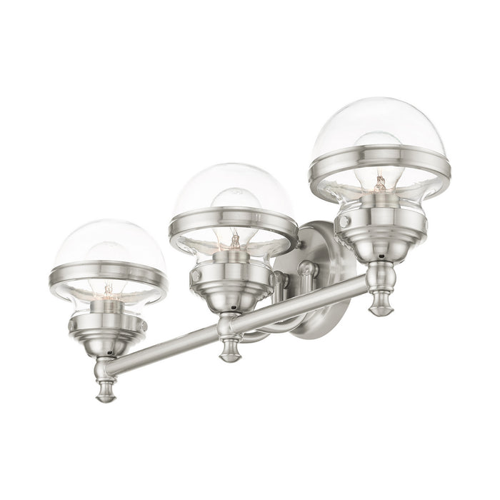 Livex Lighting 17413-91 Three Light Vanity, Brushed Nickel