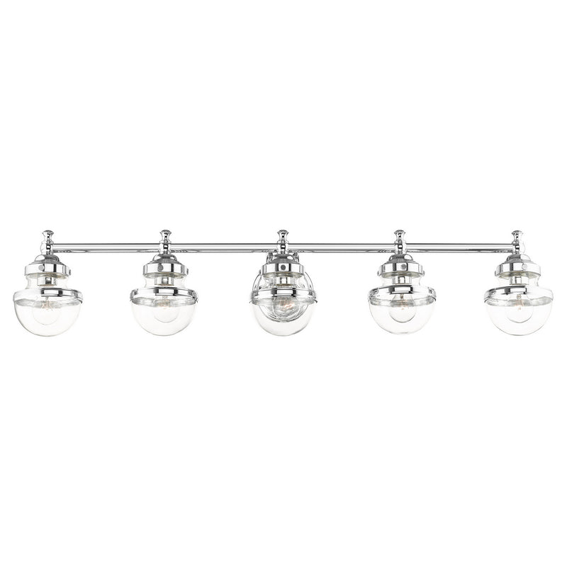 Livex Lighting 17415-05 Five Light Vanity, Polished Chrome