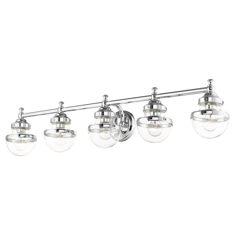 Livex Lighting 17415-05 Five Light Vanity, Polished Chrome