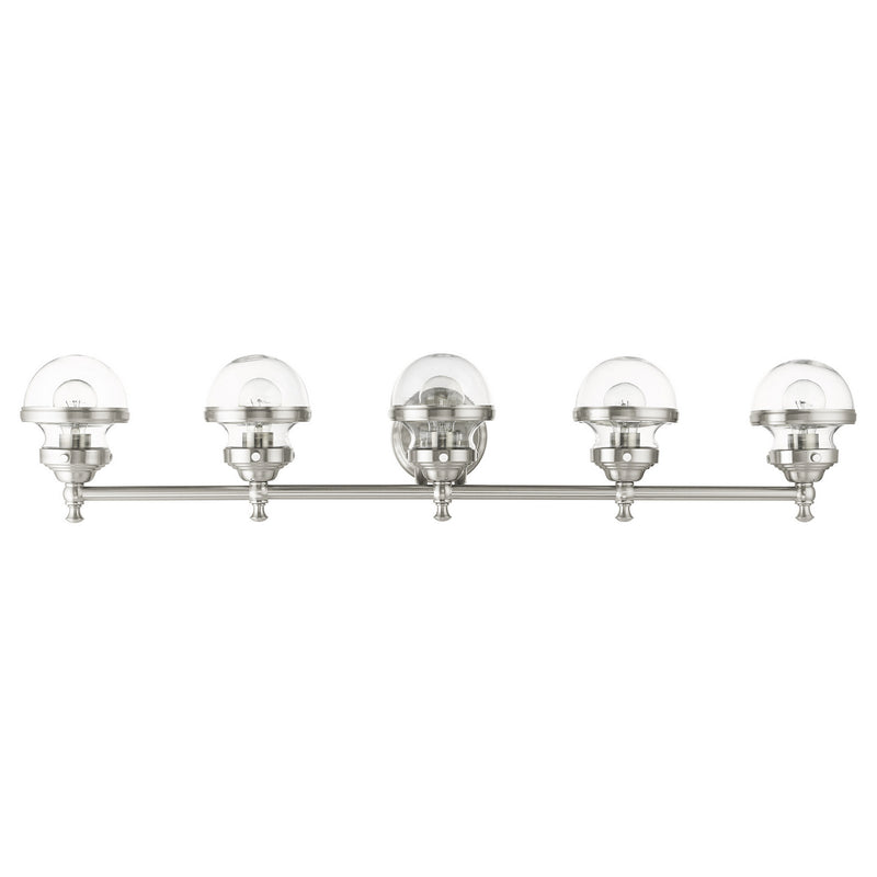 Livex Lighting 17415-91 Five Light Vanity, Brushed Nickel