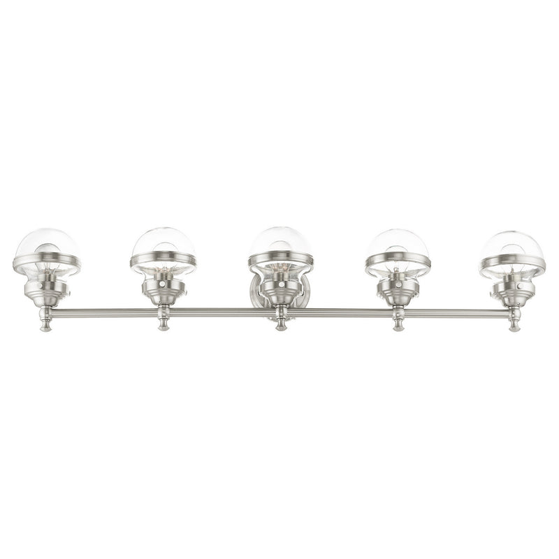 Livex Lighting 17415-91 Five Light Vanity, Brushed Nickel
