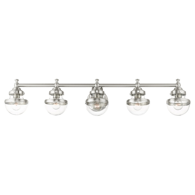 Livex Lighting 17415-91 Five Light Vanity, Brushed Nickel