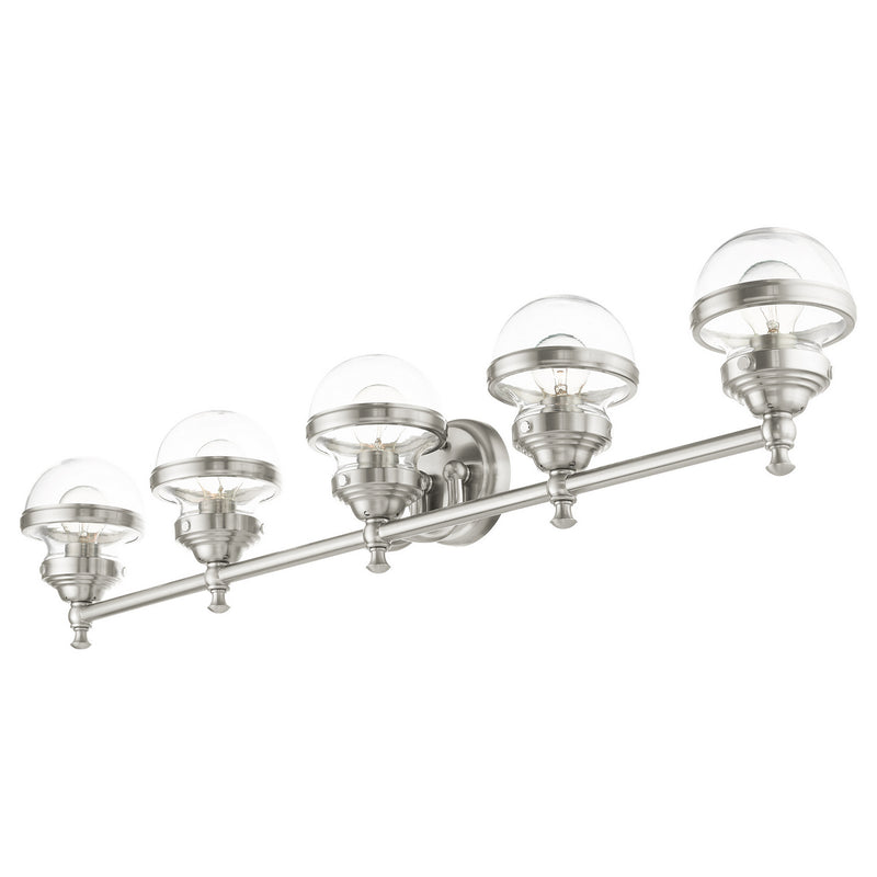 Livex Lighting 17415-91 Five Light Vanity, Brushed Nickel