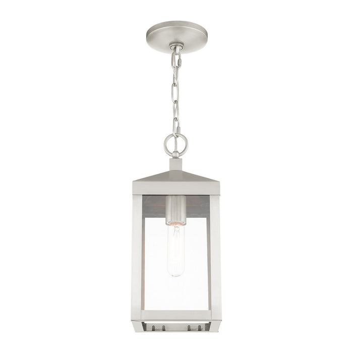 Livex Lighting 20591-91 One Light Outdoor Pendant, Brushed Nickel