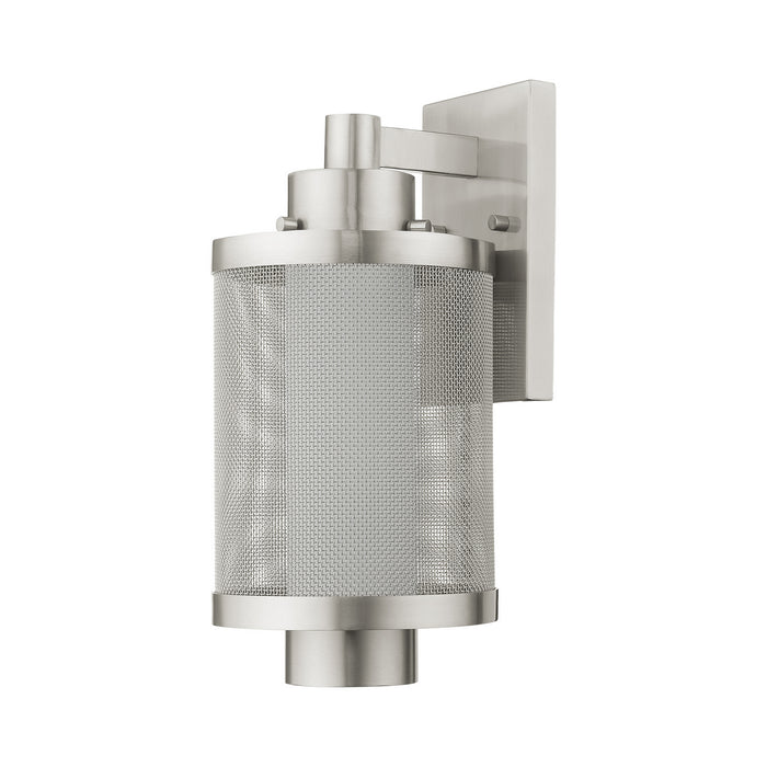 Livex Lighting 20682-91 One Light Outdoor Wall Lantern, Brushed Nickel