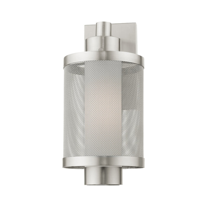 Livex Lighting 20682-91 One Light Outdoor Wall Lantern, Brushed Nickel