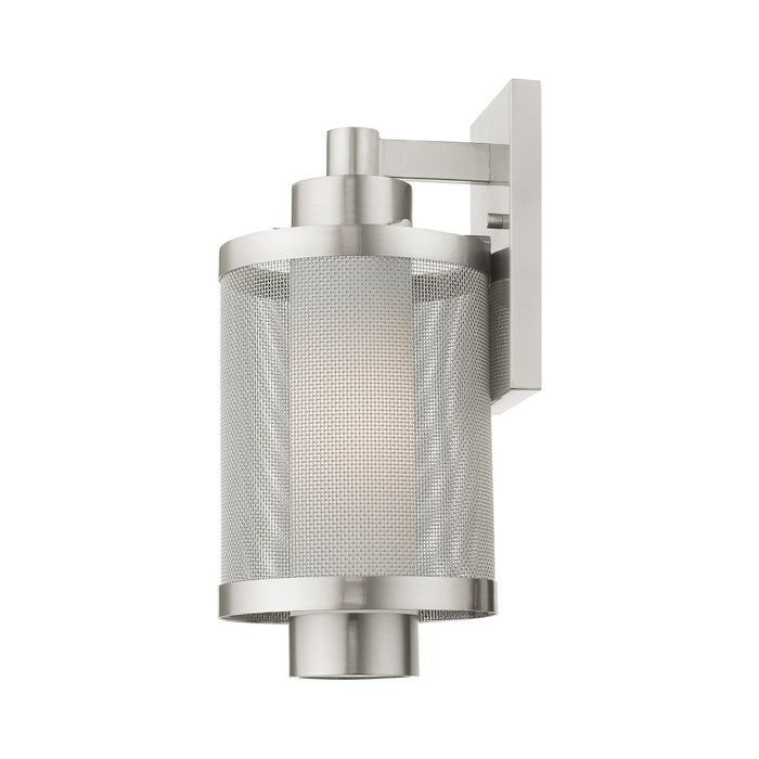 Livex Lighting 20682-91 One Light Outdoor Wall Lantern, Brushed Nickel