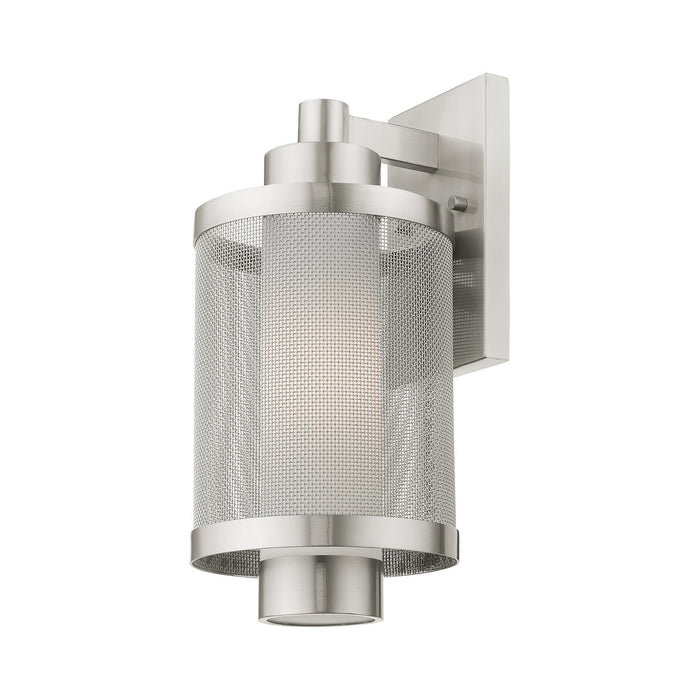 Livex Lighting 20682-91 One Light Outdoor Wall Lantern, Brushed Nickel