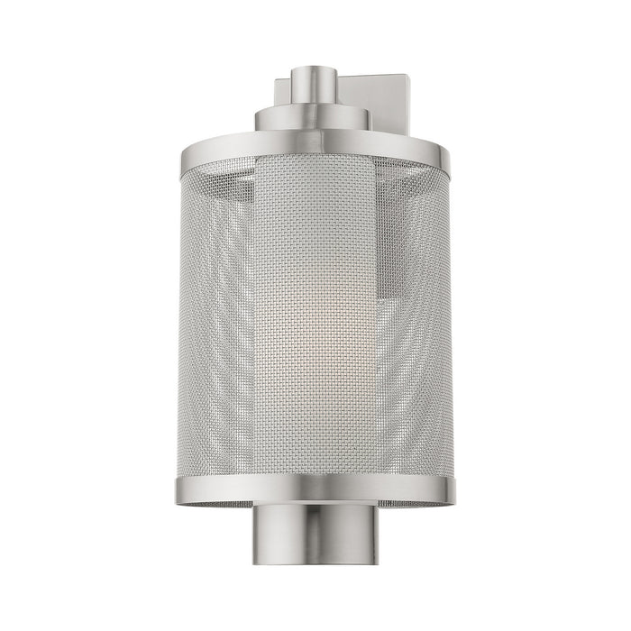 Livex Lighting 20683-91 One Light Outdoor Wall Lantern, Brushed Nickel