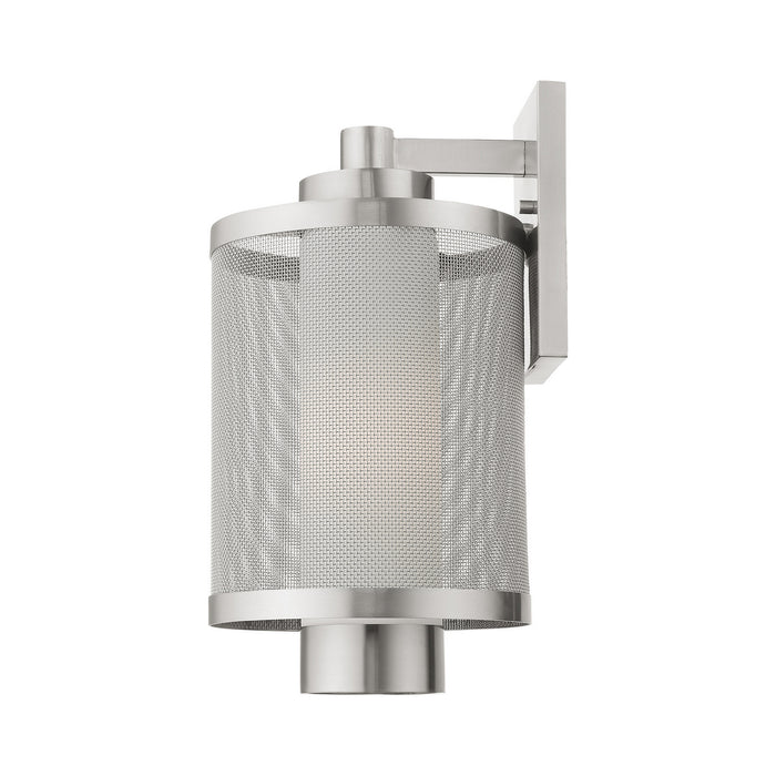 Livex Lighting 20683-91 One Light Outdoor Wall Lantern, Brushed Nickel
