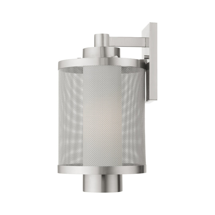Livex Lighting 20683-91 One Light Outdoor Wall Lantern, Brushed Nickel