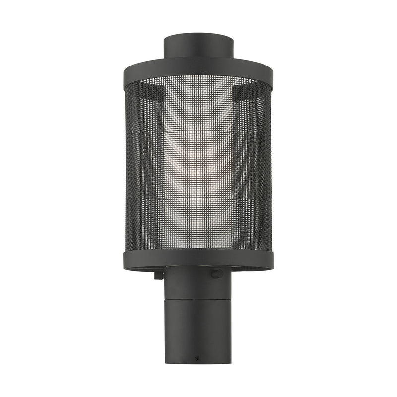 Livex Lighting 20684-14 One Light Outdoor Post Top Lantern, Textured Black
