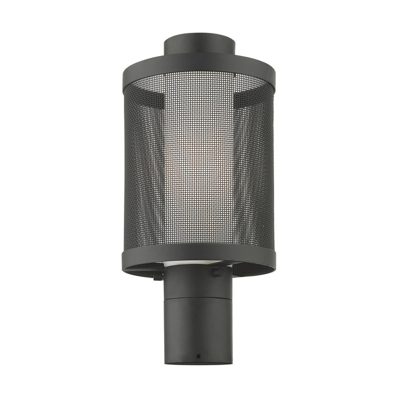 Livex Lighting 20684-14 One Light Outdoor Post Top Lantern, Textured Black
