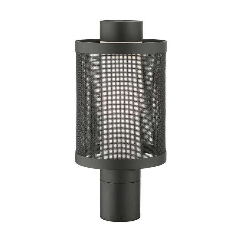 Livex Lighting 20684-14 One Light Outdoor Post Top Lantern, Textured Black
