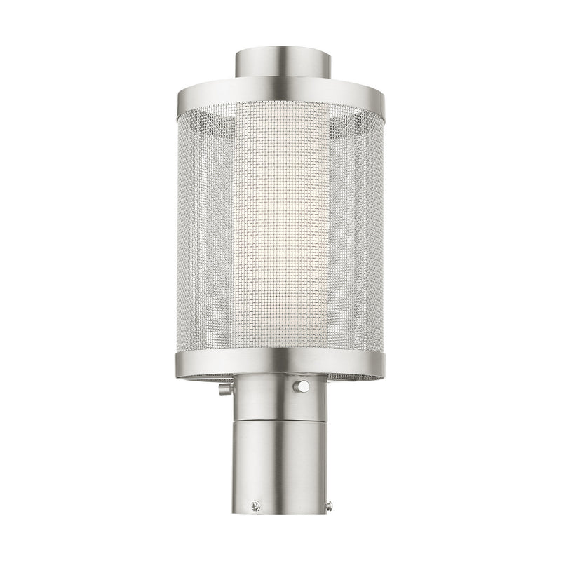 Livex Lighting 20684-91 One Light Outdoor Post Top Lantern, Brushed Nickel