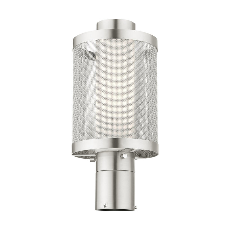 Livex Lighting 20684-91 One Light Outdoor Post Top Lantern, Brushed Nickel