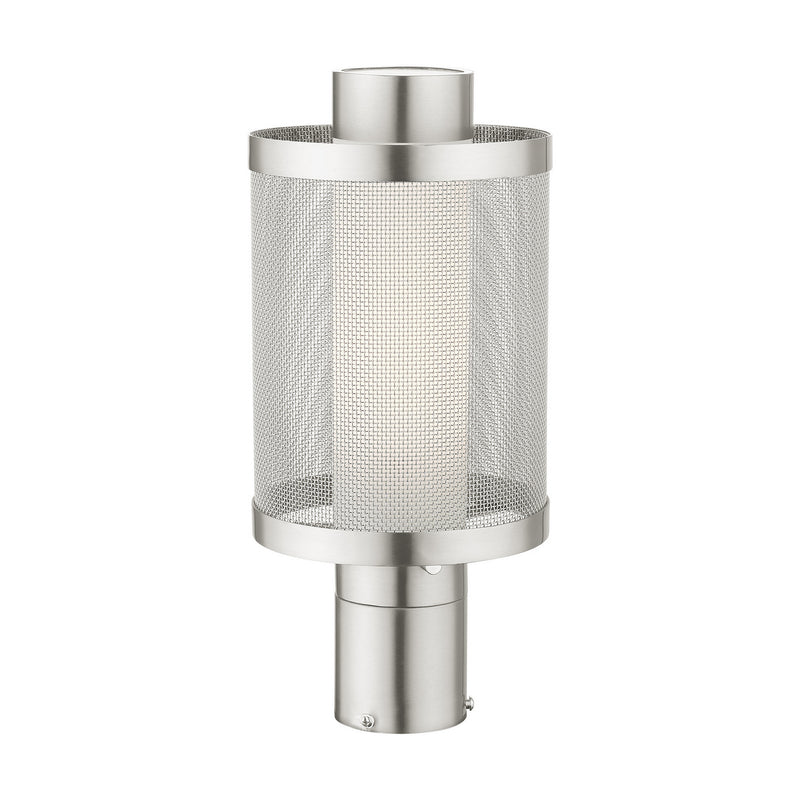 Livex Lighting 20684-91 One Light Outdoor Post Top Lantern, Brushed Nickel