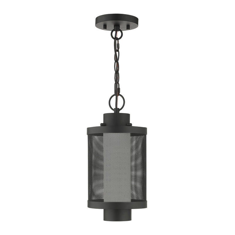 Livex Lighting 20685-14 One Light Outdoor Pendant, Textured Black