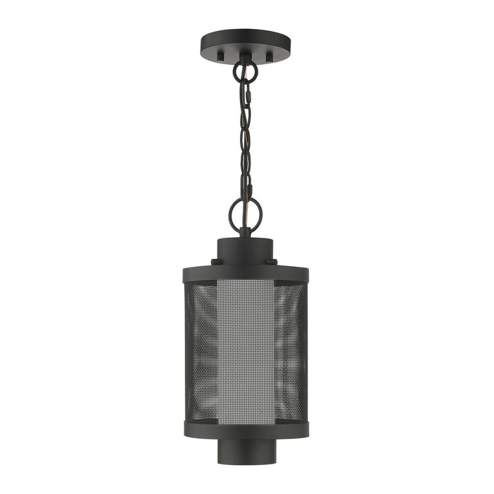 Livex Lighting 20685-14 One Light Outdoor Pendant, Textured Black