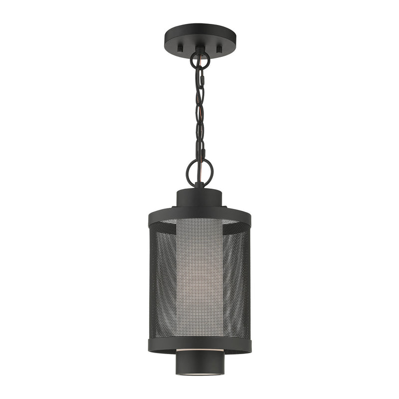Livex Lighting 20685-14 One Light Outdoor Pendant, Textured Black