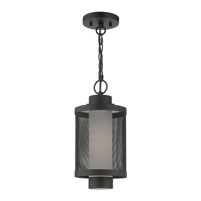 Livex Lighting 20685-14 One Light Outdoor Pendant, Textured Black