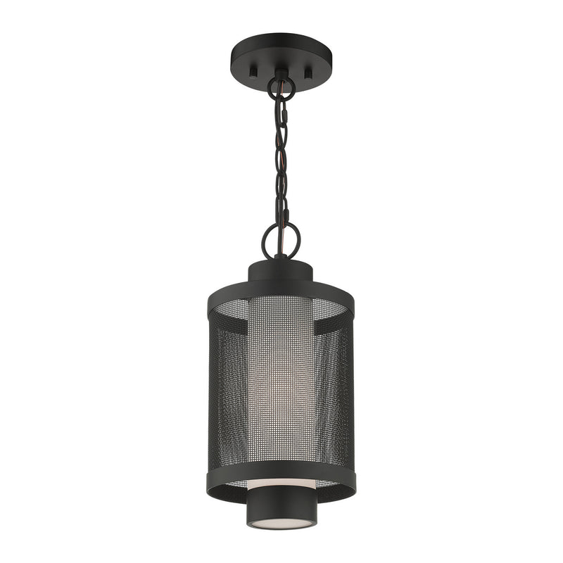 Livex Lighting 20685-14 One Light Outdoor Pendant, Textured Black