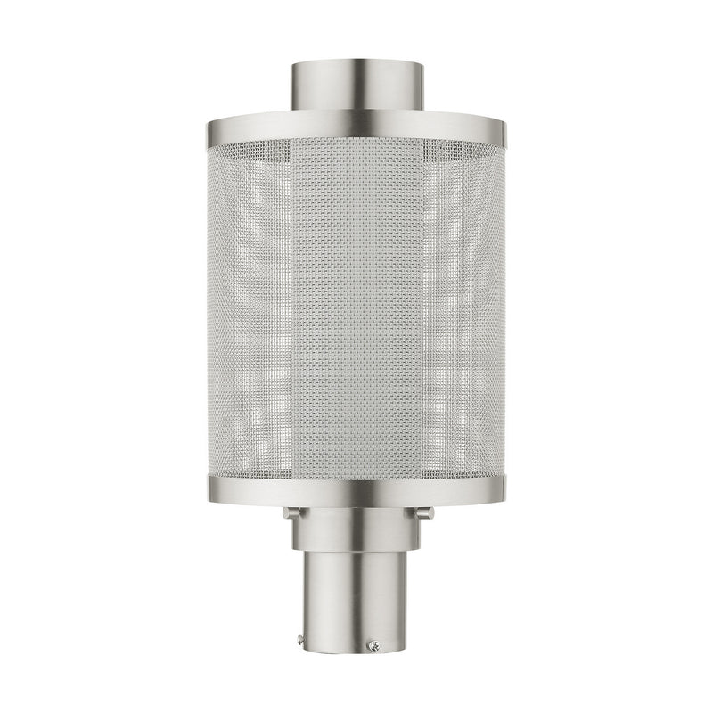 Livex Lighting 20686-91 One Light Outdoor Post Top Lantern, Brushed Nickel