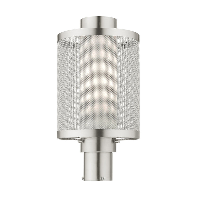 Livex Lighting 20686-91 One Light Outdoor Post Top Lantern, Brushed Nickel