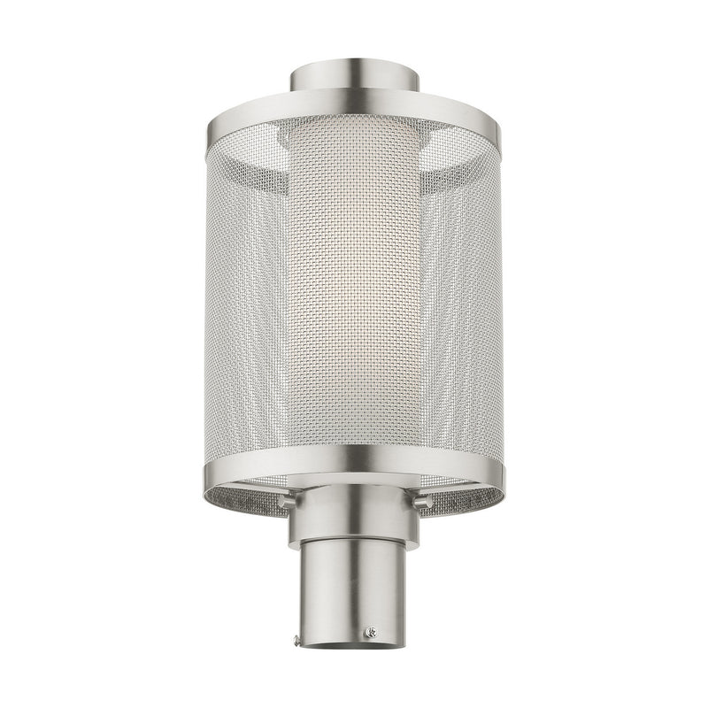 Livex Lighting 20686-91 One Light Outdoor Post Top Lantern, Brushed Nickel
