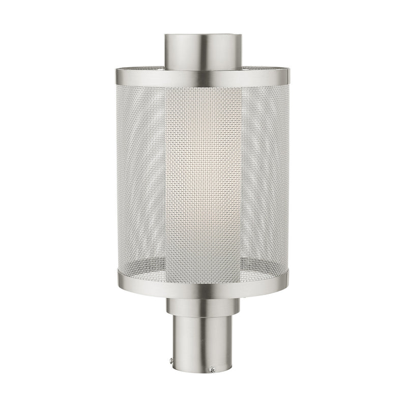 Livex Lighting 20686-91 One Light Outdoor Post Top Lantern, Brushed Nickel