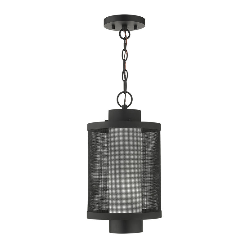 Livex Lighting 20687-14 One Light Outdoor Pendant, Textured Black