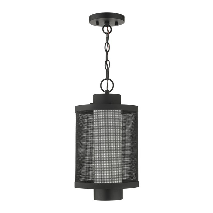 Livex Lighting 20687-14 One Light Outdoor Pendant, Textured Black