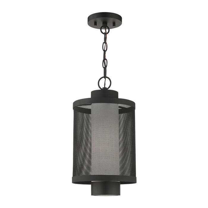 Livex Lighting 20687-14 One Light Outdoor Pendant, Textured Black