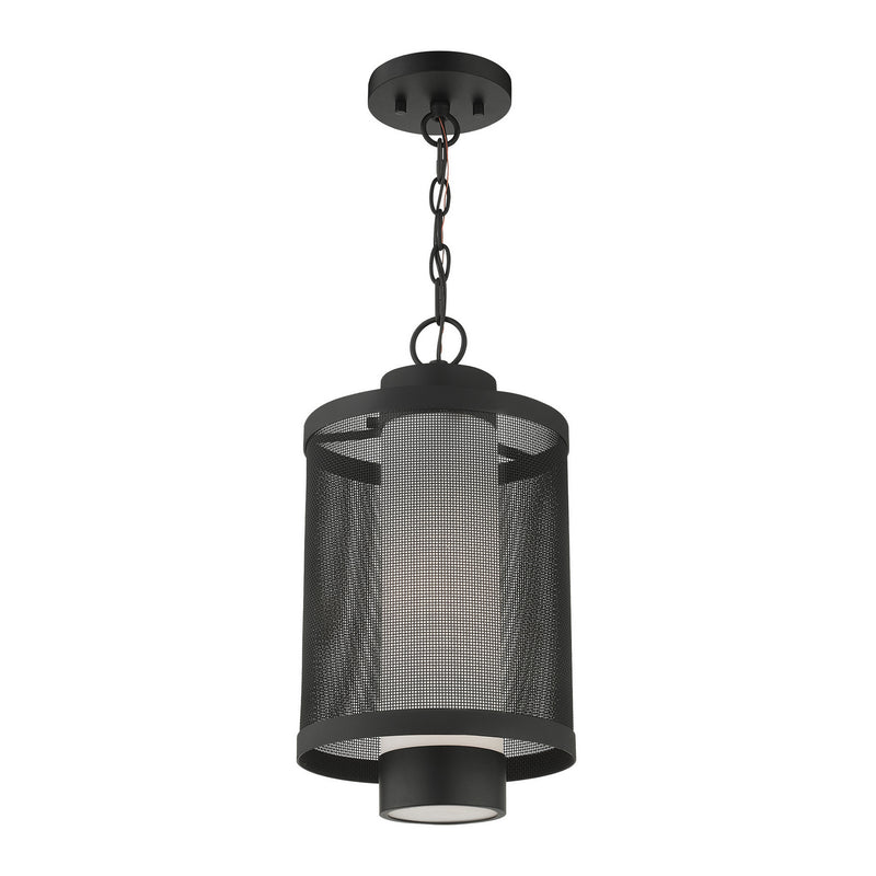 Livex Lighting 20687-14 One Light Outdoor Pendant, Textured Black