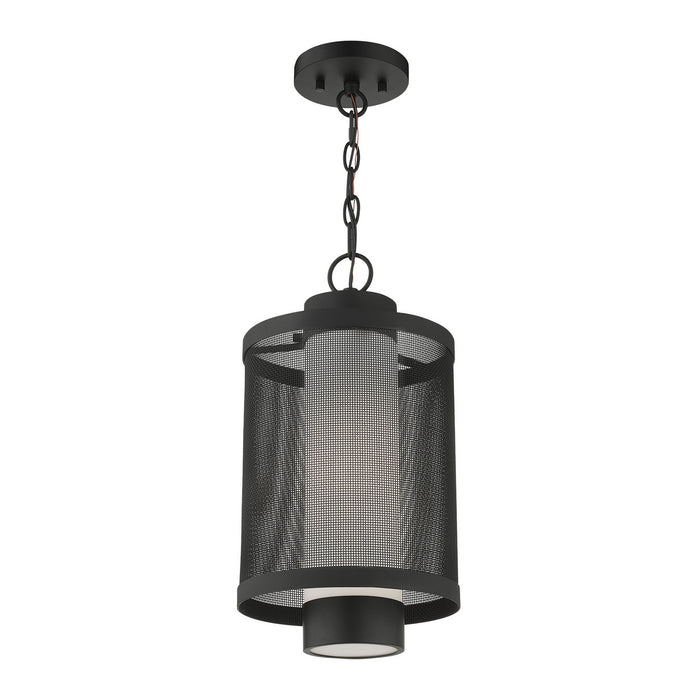 Livex Lighting 20687-14 One Light Outdoor Pendant, Textured Black