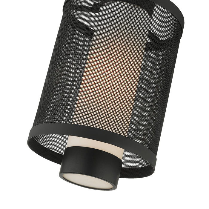 Livex Lighting 20687-14 One Light Outdoor Pendant, Textured Black