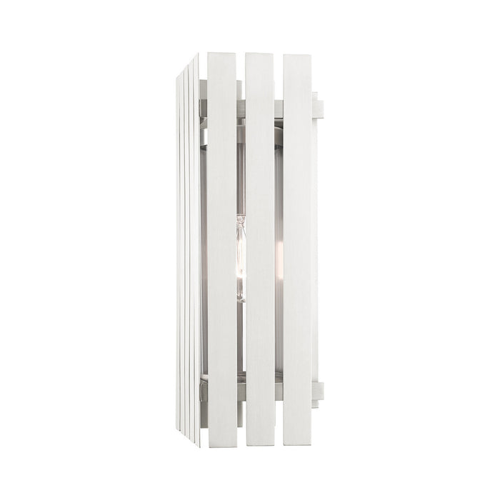 Livex Lighting 20753-91 One Light Outdoor Wall Lantern, Brushed Nickel