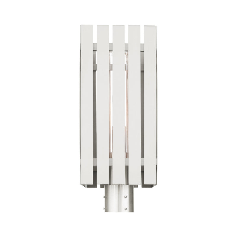 Livex Lighting 20756-91 One Light Outdoor Post Top Lantern, Brushed Nickel