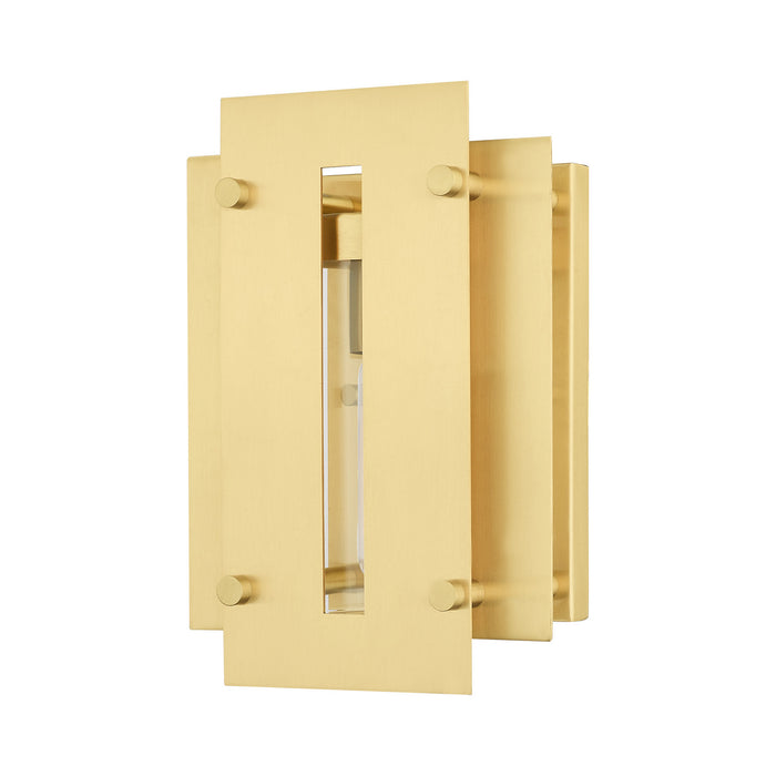 Livex Lighting 21771-12 One Light Outdoor Wall Lantern, Satin Brass