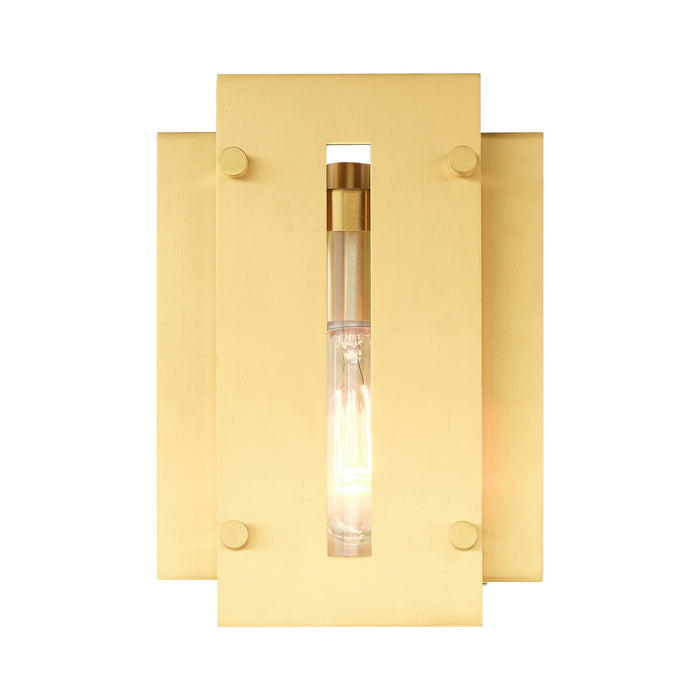 Livex Lighting 21771-12 One Light Outdoor Wall Lantern, Satin Brass