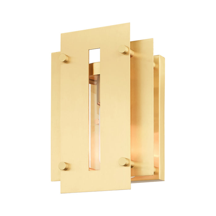 Livex Lighting 21771-12 One Light Outdoor Wall Lantern, Satin Brass