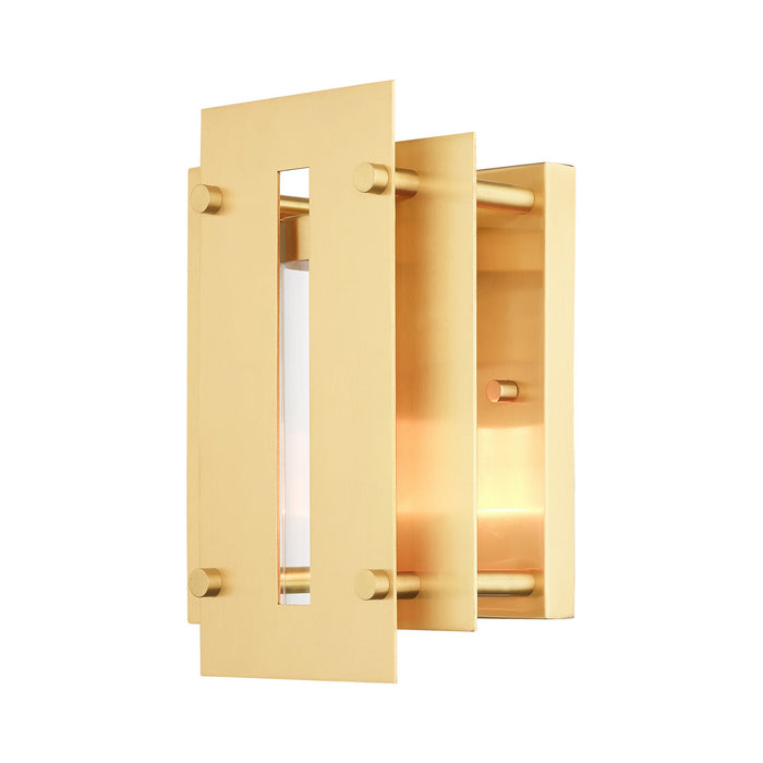 Livex Lighting 21771-12 One Light Outdoor Wall Lantern, Satin Brass