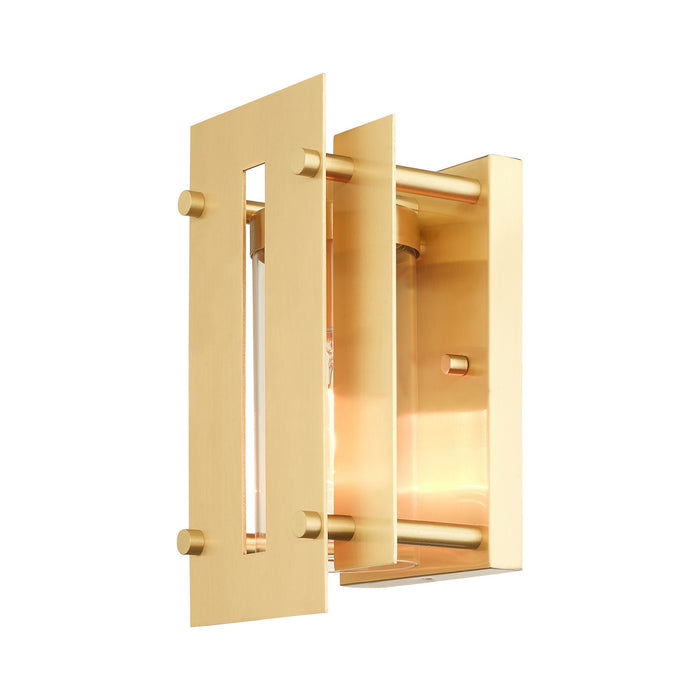 Livex Lighting 21771-12 One Light Outdoor Wall Lantern, Satin Brass