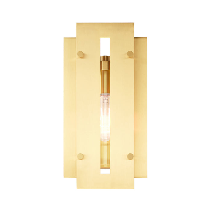 Livex Lighting 21772-12 One Light Outdoor Wall Lantern, Satin Brass