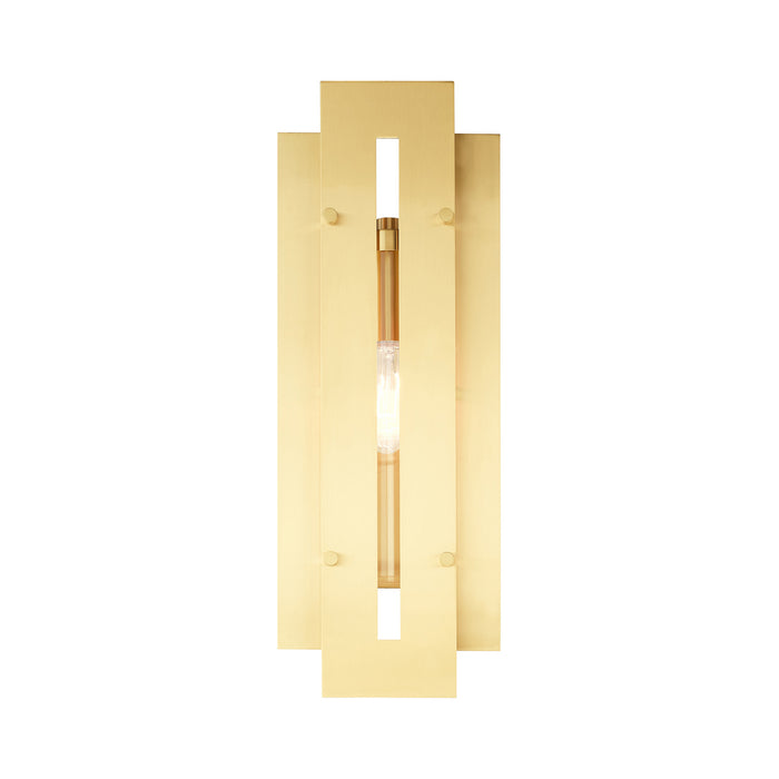 Livex Lighting 21773-12 One Light Outdoor Wall Lantern, Satin Brass