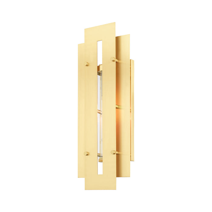 Livex Lighting 21773-12 One Light Outdoor Wall Lantern, Satin Brass